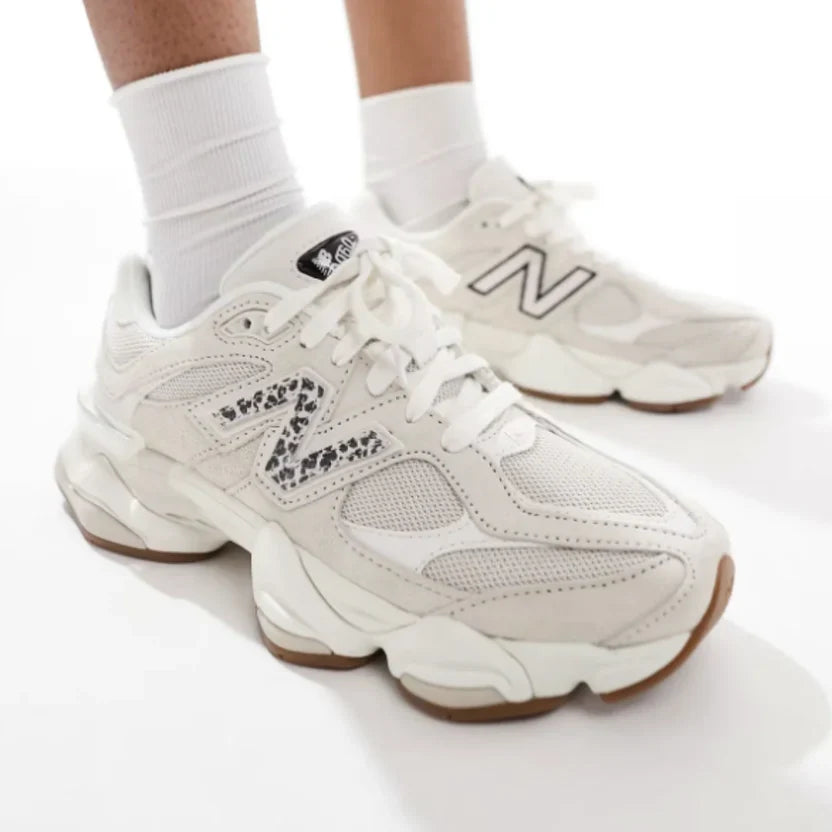 NB 9060 - Beige Leopard Print Detail